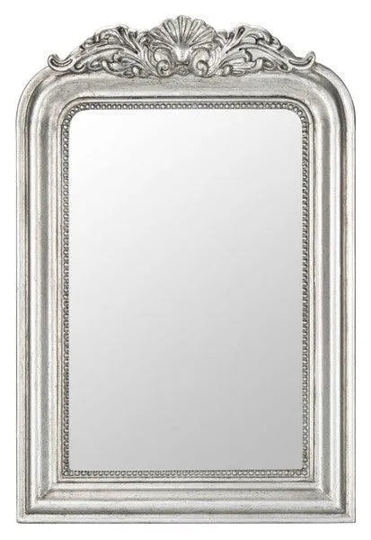 36-Inch H Ornate Silver Frame Mirror - The Mayfair Hall