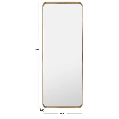 Almasy Slim Gold Border Mirror - The Mayfair Hall