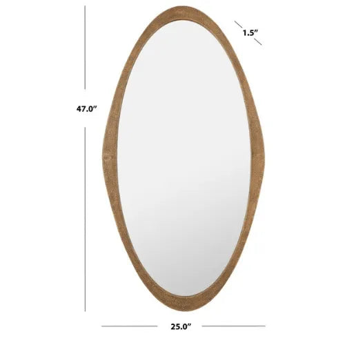 Brass Oval Shape Mirror - The Mayfair Hall