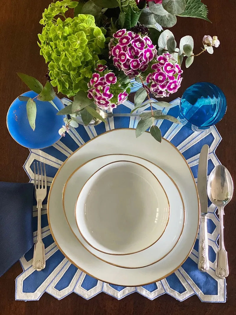 Los Encajeros Gernika Palace Blue Placemats (Set of 4) - The Mayfair Hall
