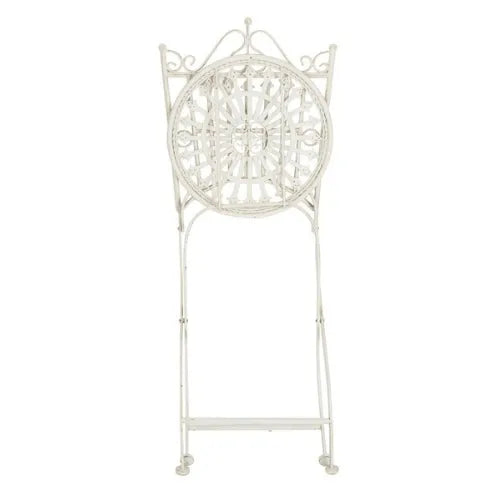 Pearl White Metal Outdoor Coffee Set (3 Piece Set) - The Mayfair Hall