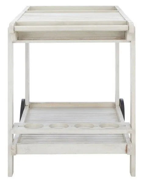 White Acacia Serving Cart - Tea Trolley - The Mayfair Hall