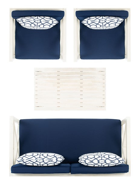 Nunzio 4 Pc Outdoor Set With Accent Pillows - The Mayfair Hall