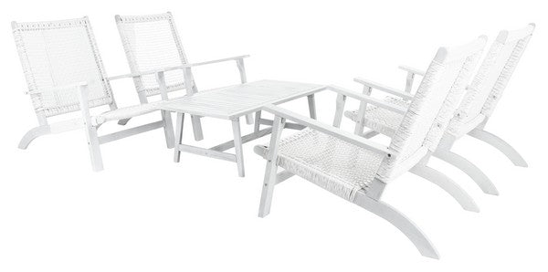 Deven Grey Outdoor Lounge Coffee Set (5 Piece Set) - The Mayfair Hall