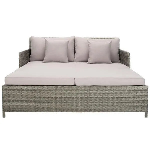 Safavieh Grey Wicker Poolside Daybed