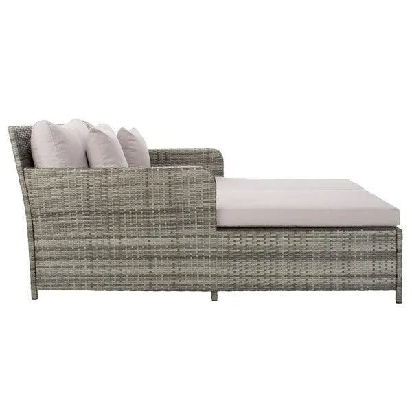 Grey Wicker Poolside Daybed - The Mayfair Hall