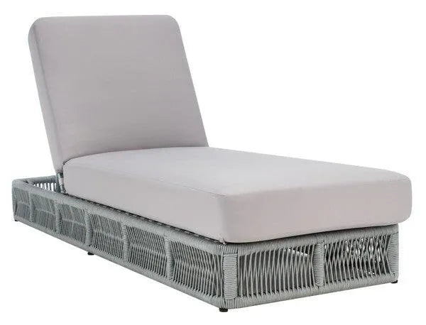 Gillian Grey Wicker Outdoor Sun Lounger - The Mayfair Hall