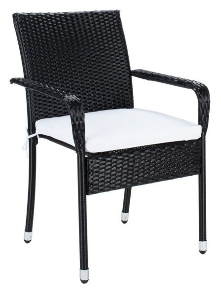 Laban Black-White Contemporary Outdoor Bistro Dining Set (3 Piece Set) - The Mayfair Hall