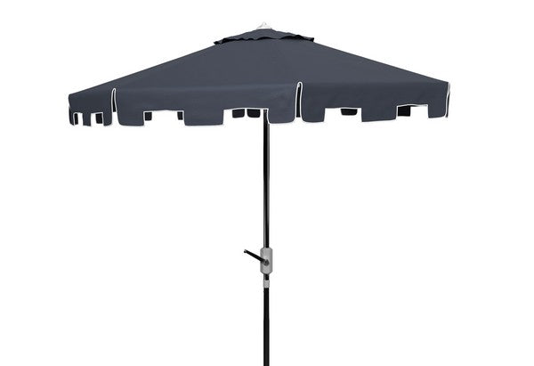 9ft Navy UV Resistant Market  Umbrella With Flap - The Mayfair Hall