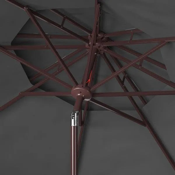 Safavieh European Grey Crank Umbrella With Flap (9ft)