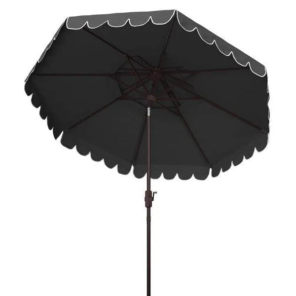 9ft Grey Double Top Round Crank Umbrella - The Mayfair Hall