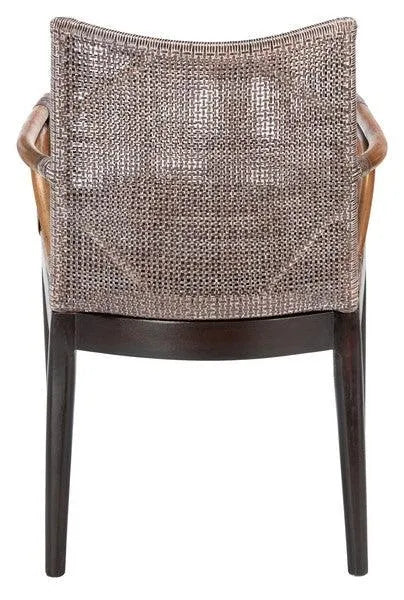 Gianni British Colonial Brown Rattan Arm Chair - The Mayfair Hall