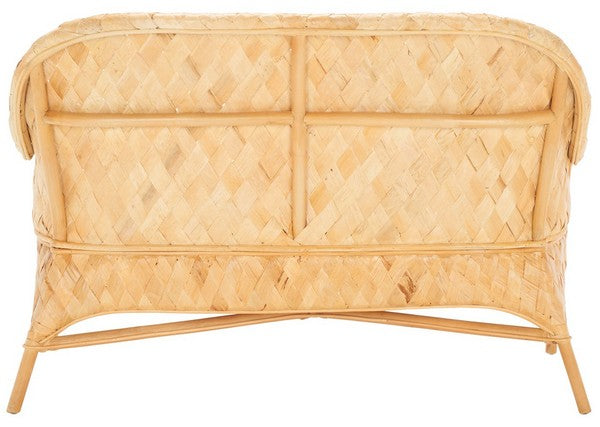 Natural-White Woven Sofa Bench - The Mayfair Hall