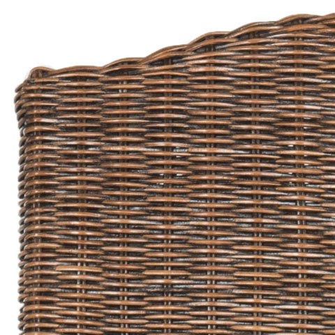 Odette Modern Brown Wicker Dining Chair (Set of 2) - The Mayfair Hall