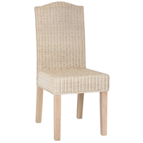 Odette Modern White Washed Wicker Dining Chair (Set of 2) - The Mayfair Hall