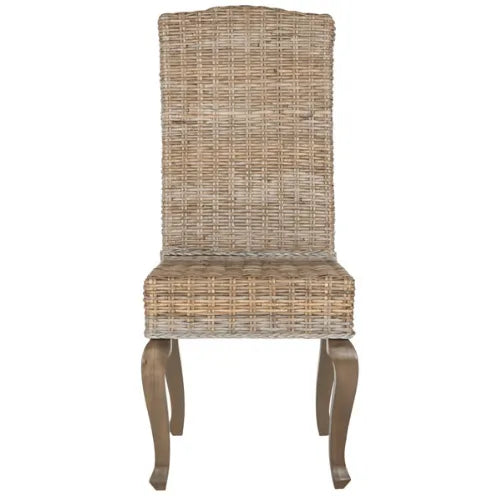 Milos Grey Wicker Dining Chair (Set of 2) - The Mayfair Hall