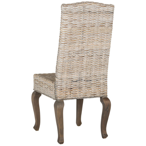 Milos White Washed Wicker Dining Chair (Set of 2) - The Mayfair Hall