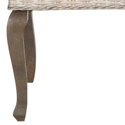 Safavieh Milos White Washed Wicker Dining Chair (Set of 2)