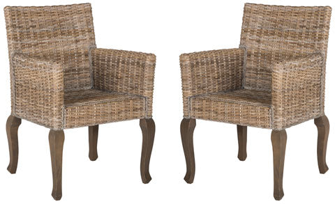 Natural 18'H Wicker Dining Chair (Set of 2) - The Mayfair Hall