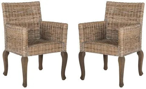 Armando Natural Wicker Dining Chair (Set of 2) - The Mayfair Hall