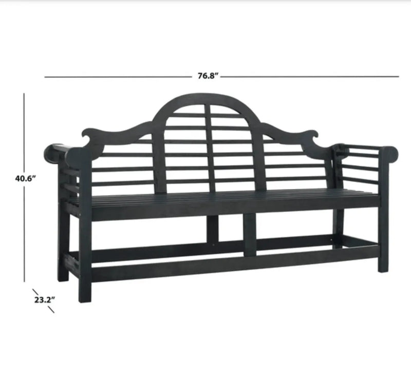 Khara Slate Lutyens Style Garden Bench - The Mayfair Hall