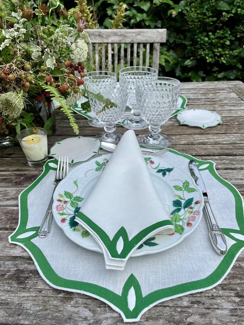 Los Encajeros Olimpia Green Napkins (Set of 4) - The Mayfair Hall