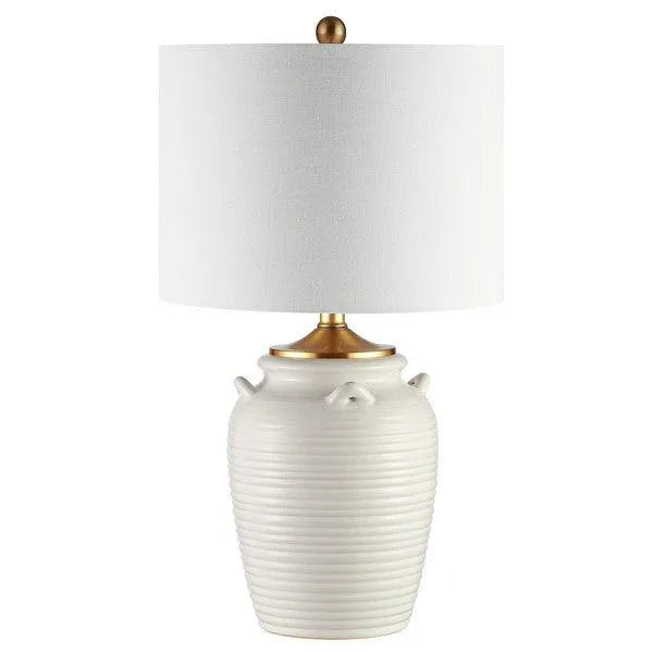 Lenner Soft Ivory Ceramic Table Lamp - The Mayfair Hall