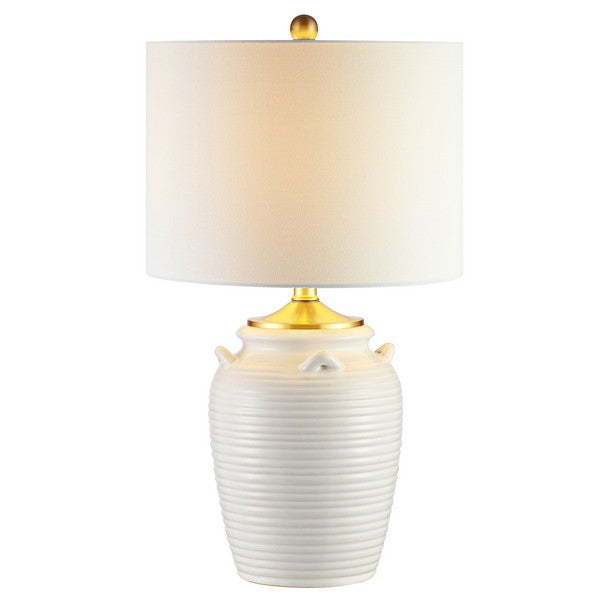Lenner Soft Ivory Ceramic Table Lamp - The Mayfair Hall