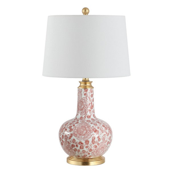25.5-INCH HRED  CLASSIC CONTEMPORARY CERAMIC TABLE LAMP - The Mayfair Hall