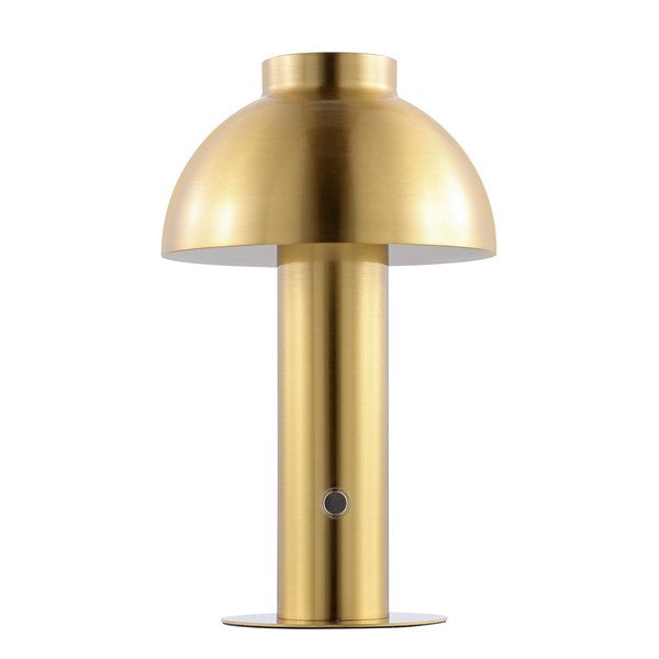 12-INCH H BRASS GOLD RECHARGEABLE LED TABLE LAMP - The Mayfair Hall