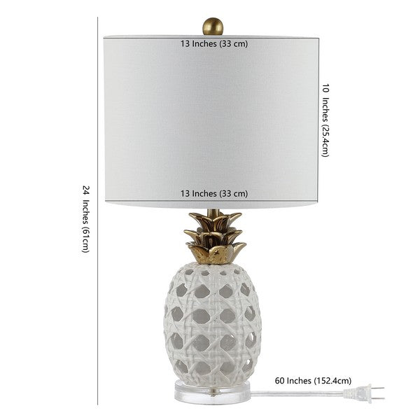 24-INCH WHITE CERAMIC TABLE LAMP - The Mayfair Hall