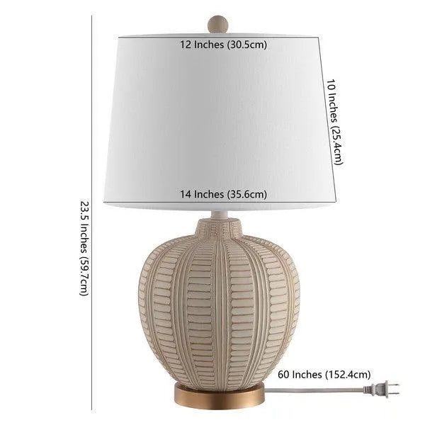 Marrla Cream-Rose Gold Textured Table Lamp - The Mayfair Hall