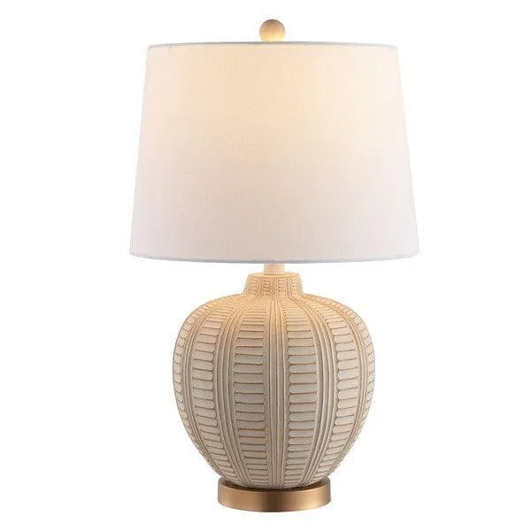 Marrla Cream-Rose Gold Textured Table Lamp - The Mayfair Hall