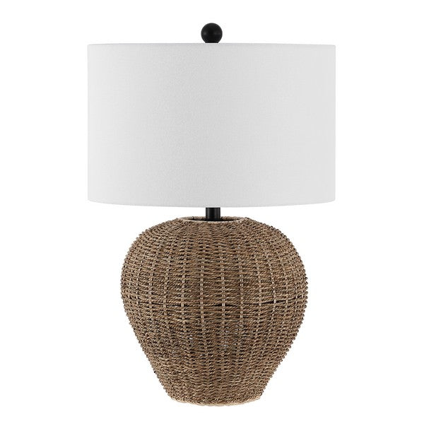 23.5-INCH H BROWN RATTAN TABLE LAMP - The Mayfair Hall