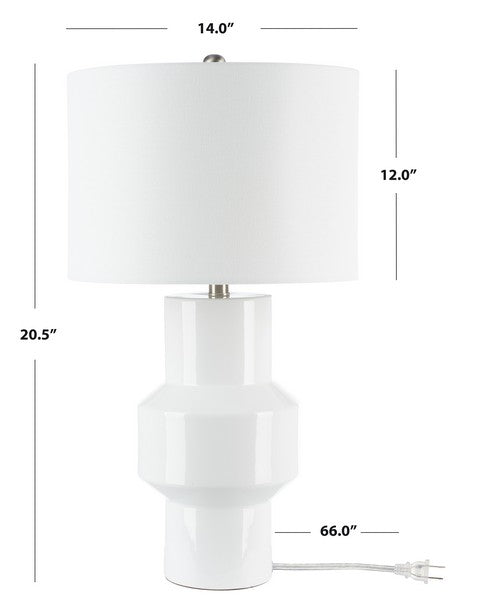 20.5-INCH H SLEEK WHITE CERAMIC TABLE LAMP - The Mayfair Hall