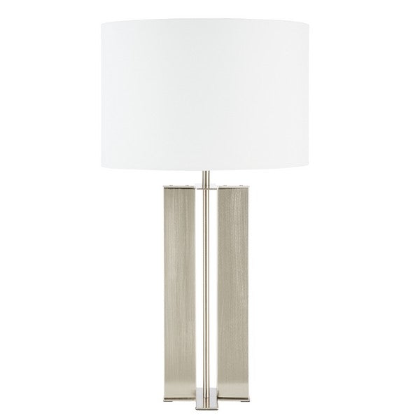 28-INCH H ELEGANT WHITE DRUM SHADE TABLE LAMP - The Mayfair Hall