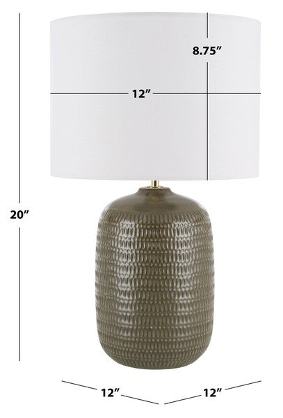 20-INCH H GREY CERAMIC TABLE LAMP - The Mayfair Hall
