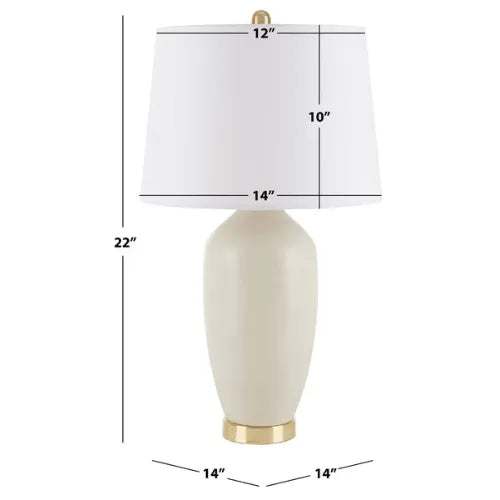 22-INCH H WHITE TAPERED DRUM SHADE TABLE LAMP - The Mayfair Hall