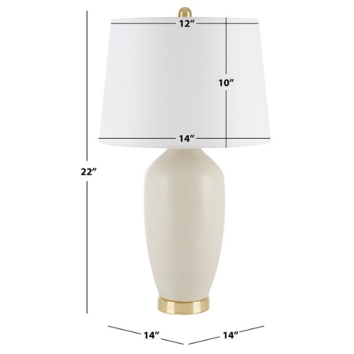 Laine Matte Ivory Ceramic Table Lamp - The Mayfair Hall