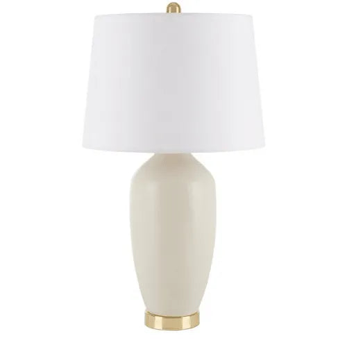 22-INCH H WHITE TAPERED DRUM SHADE TABLE LAMP - The Mayfair Hall