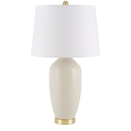 22-INCH H WHITE TAPERED DRUM SHADE TABLE LAMP - The Mayfair Hall