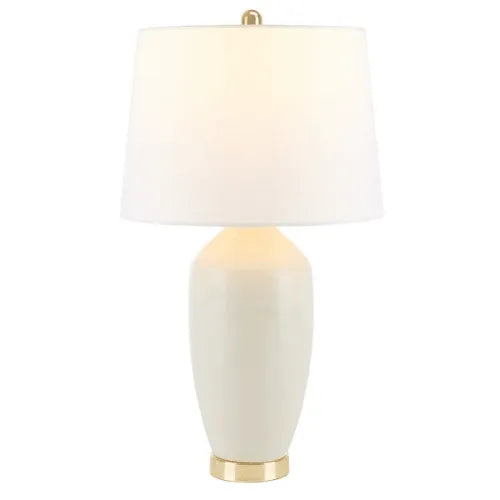 22-INCH H WHITE TAPERED DRUM SHADE TABLE LAMP - The Mayfair Hall