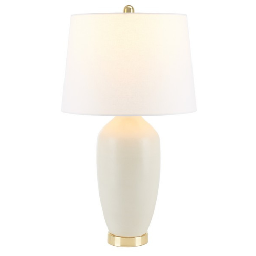 Laine Matte Ivory Ceramic Table Lamp - The Mayfair Hall
