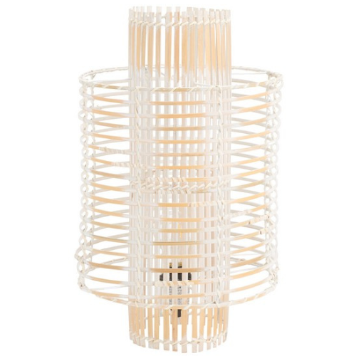 18-INNCH H WHITE WASHED RATTAN TABLE LAMP - The Mayfair Hall