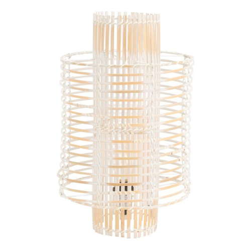 Hemera White Washed Rattan Table Lamp - The Mayfair Hall