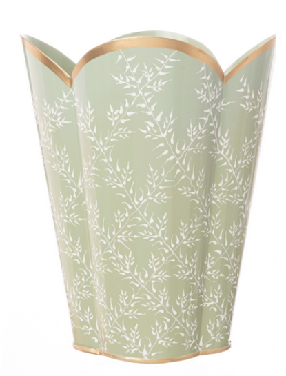 Trellis Wastepaper Basket (Soft Green) - The Mayfair Hall