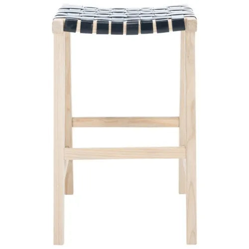 Silus Cane White Backless Bar Stool - The Mayfair Hall