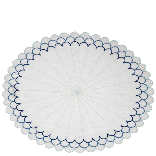 Los Encajeros Escamas Blue Placemats (Set of 4) - The Mayfair Hall