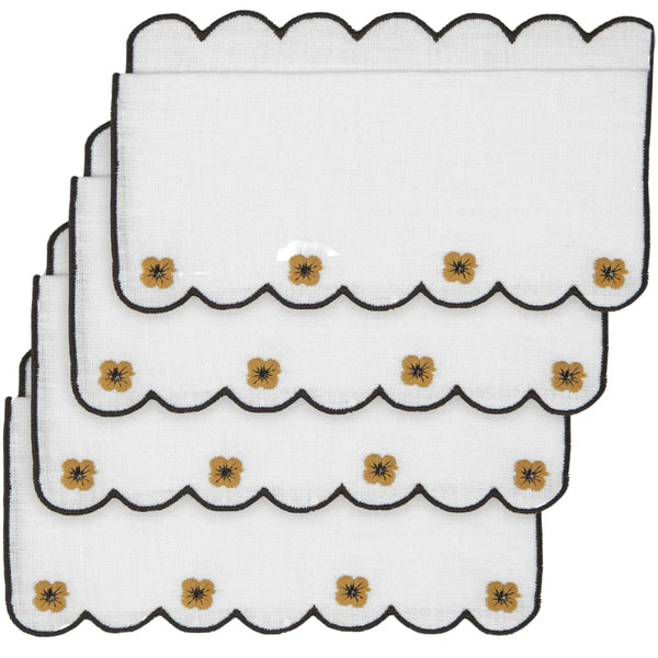 Los Encajeros Spring Brown Cocktail Napkin (Set of 4) - The Mayfair Hall