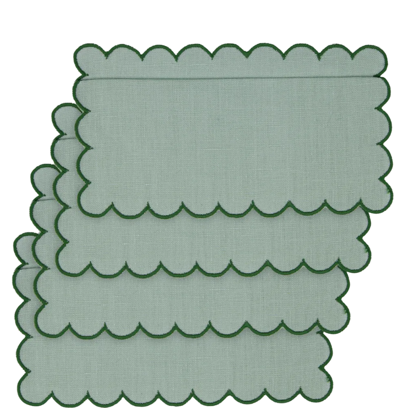 Los Encajeros Bilbao Reseda Cocktail Napkins ( Set of 4) - The Mayfair Hall